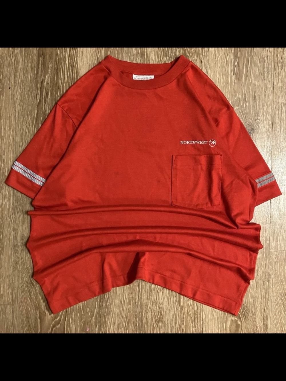 Northwest Airlines Mechanics Short Sleeve Shirt Crewneck Disney Image Maker Vtg